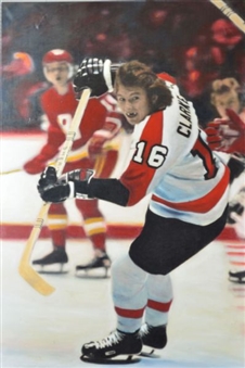 Bobby Clarke Jeffrey Rubin Original Art on Canvas Stretched to Wooden Panels (Spectrum Archives from Comcast Charities)